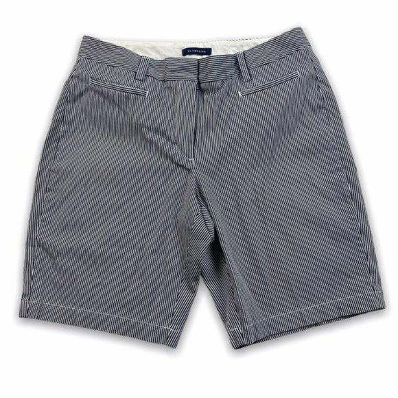 EUC Plus Size Land’s End Women’s Fit 2 Striped Flat Front Shorts – Size 18 - Picture 1 of 8